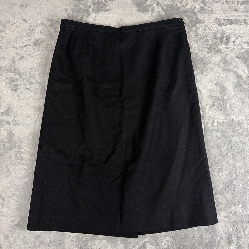 Pendleton Pencil Skirt Womens Size 32 Black 100% Virgin Wool Lined USA